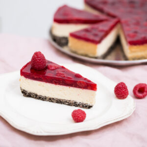 Malinový cheesecake