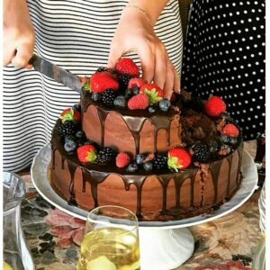 2 poschodová čokoládovo malinová torta