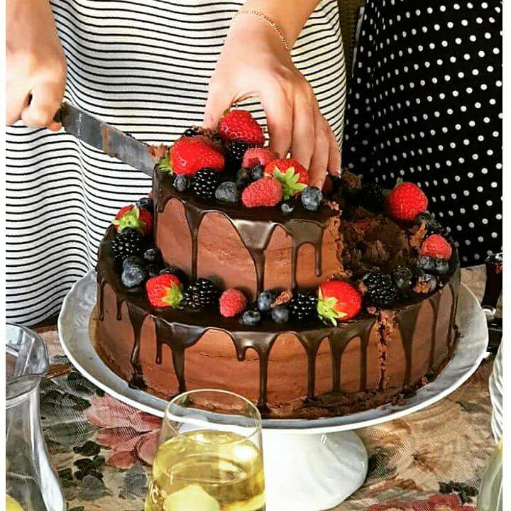 2 poschodová čokoládovo malinová torta